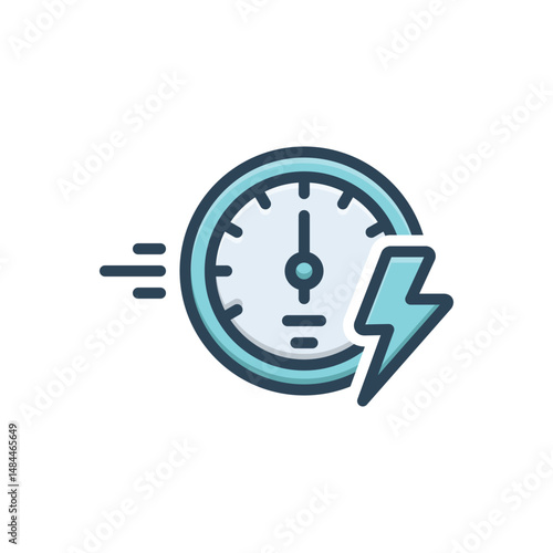 Color illustration icon for boost