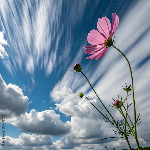 flowers and blue sky