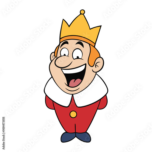A jolly king with a golden crown, rosy cheeks, and a booming laugh that echoes through the castle halls—ruling with joy, charm, and hearty chuckles.
