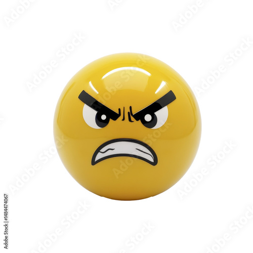 Angry emoji isolated in Transparent background, Transparent Background PNG