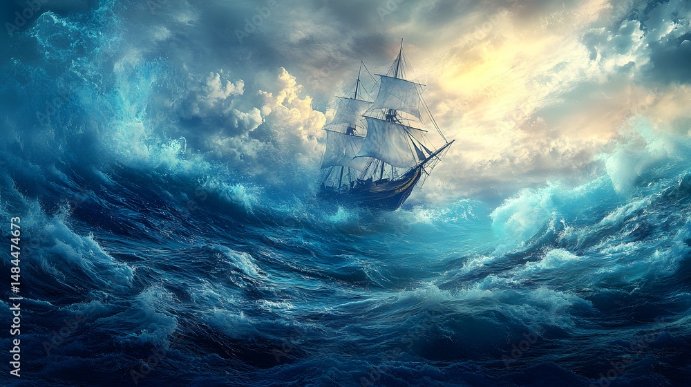 Obraz premium The Ocean as Inspiration: Abstract Blue Backgrounds with Depth