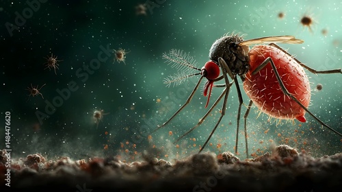 This modern and minimal depicts the severe complications of dengue fever including internal bleeding organ failure and shock syndrome  The abstract