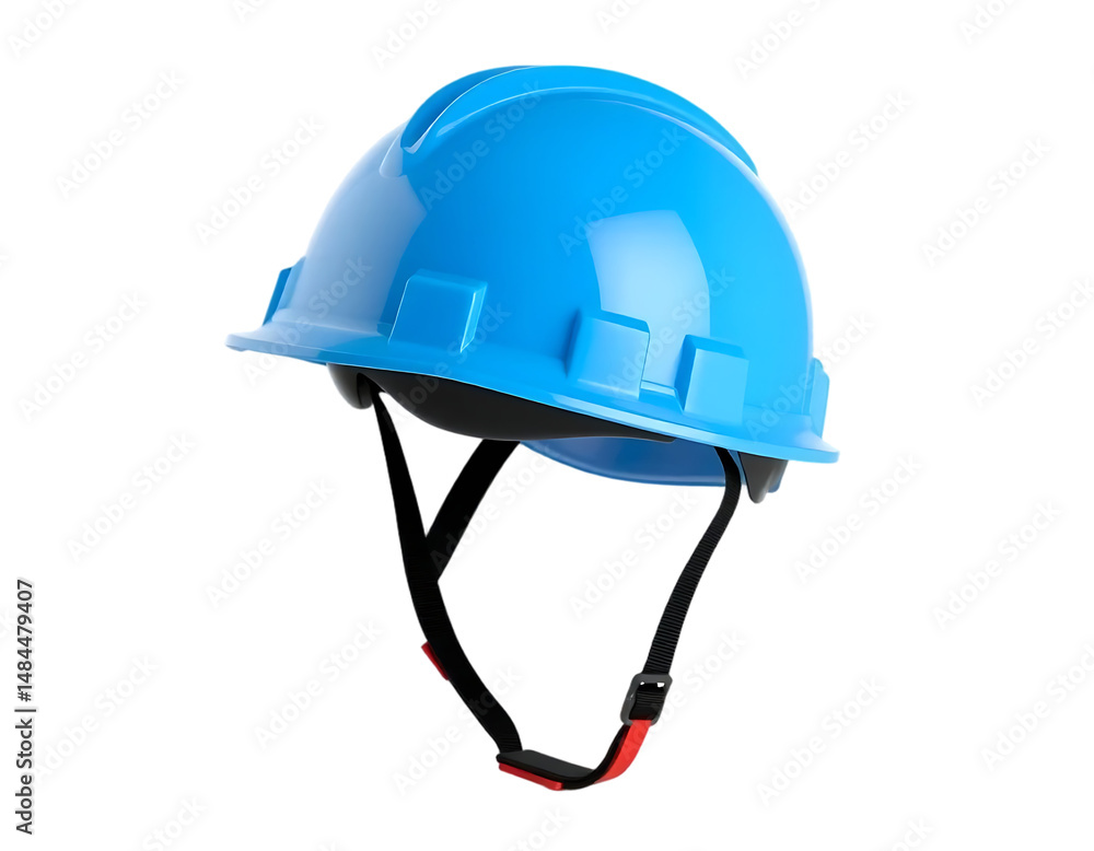 Fototapeta premium Blue Hard Hat Isolated on Transparent Background