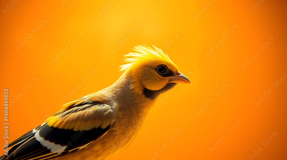 Futuristic Crested Bird – High-Contrast Plumage on Earthy Studio Background (Generative AI) Futuristic Crested Bird – High-Contrast Plumage on Earthy Studio Background (Generative AI)