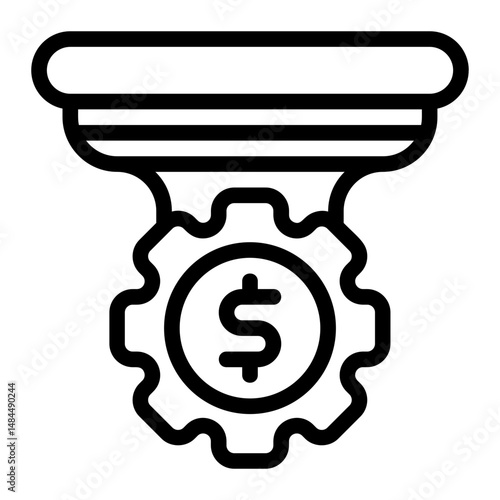 Growth funnel Line Icon