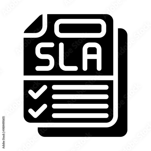 SLA document Solid Icon