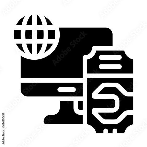 Ticket system Solid Icon