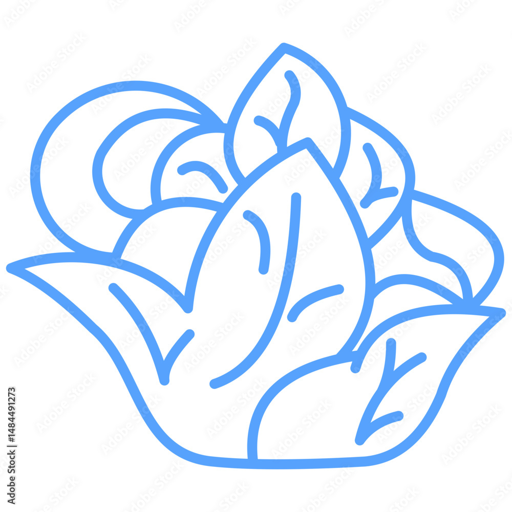 Obraz premium caulivflower icon blue