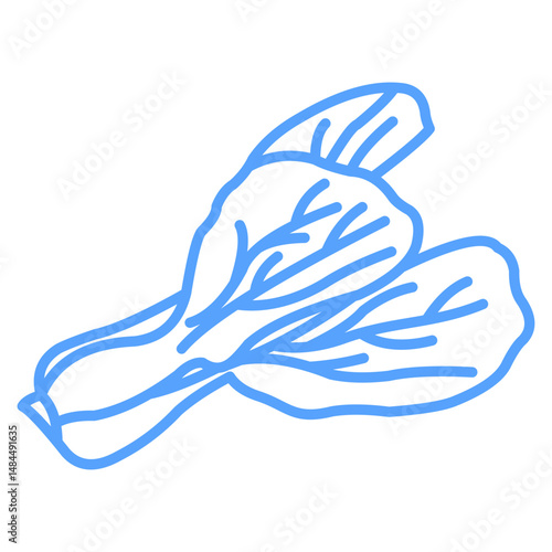 bok choy icon blue