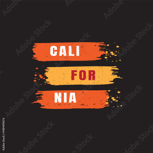 California typography t-shirt design