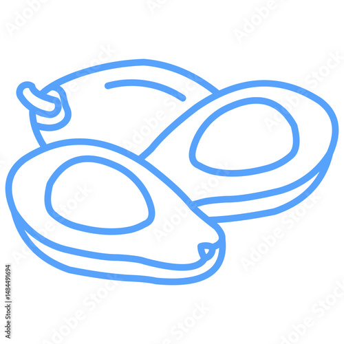 avocado icon blue