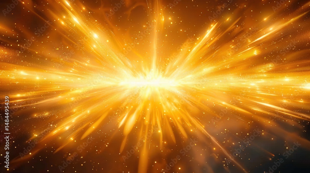 A captivating golden explosion with streaks and particles, creating a bright, energetic display. A captivating golden explosion with streaks and particles, creating a bright, energetic display.