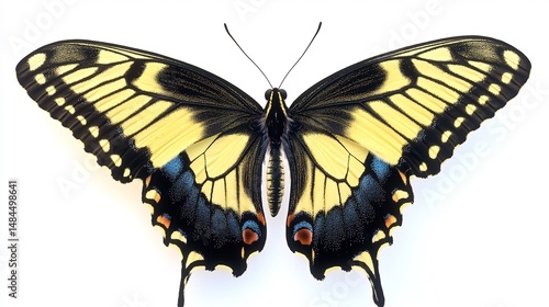 Monarch butterfly high resolution PNG ultra detailed image with smooth color transitions and fine details isolated on a plain white background cut out on isolated transparent removed background