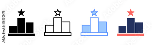 Competition icon sheet multiple style collection