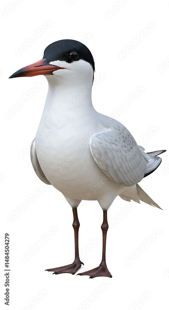 Fototapeta premium Elegant seabird stands poised and ready