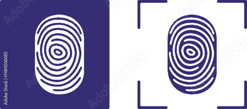 Biometric authorization and business security concept. Vector illustration.