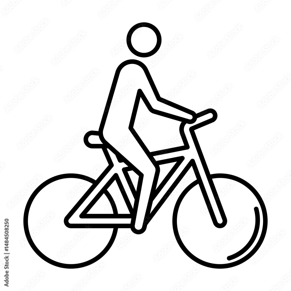 Obraz premium Cycling line icon