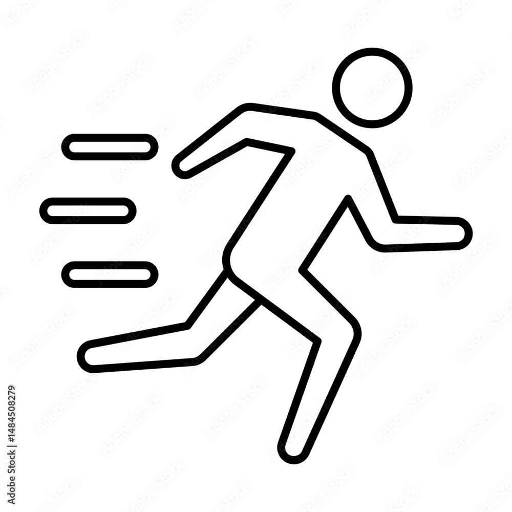 Running line icon Running line icon