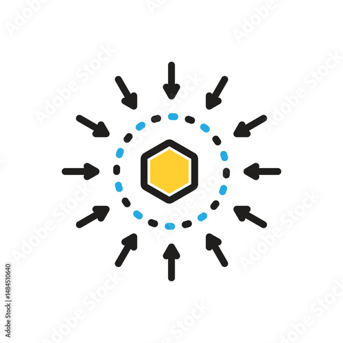 Multi color icon for middle