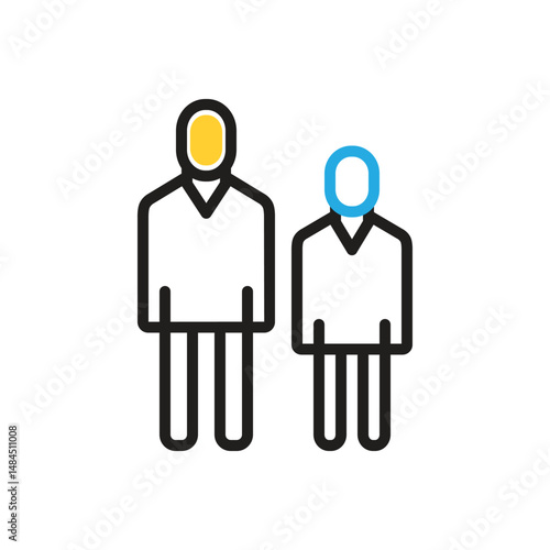 Multi color icon for relatively