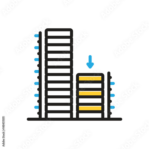 Multi color icon for relatively