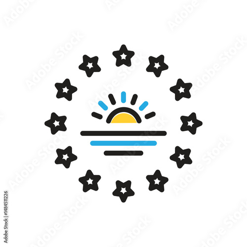 Multi color icon for southern