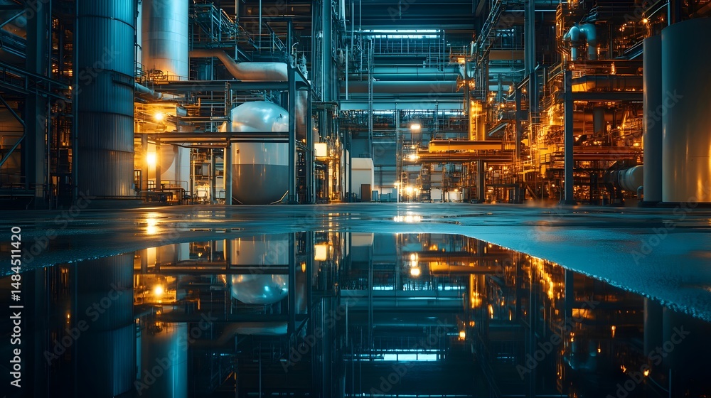 industrial plant at night industrial plant at night