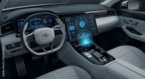 Luxury Electric Vehicle Interior Advanced Technology and Modern Design