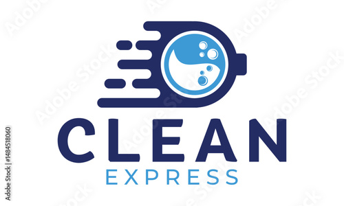Laundry express Logo, Dry Cleaning Logo, Creative laundry logo vector template