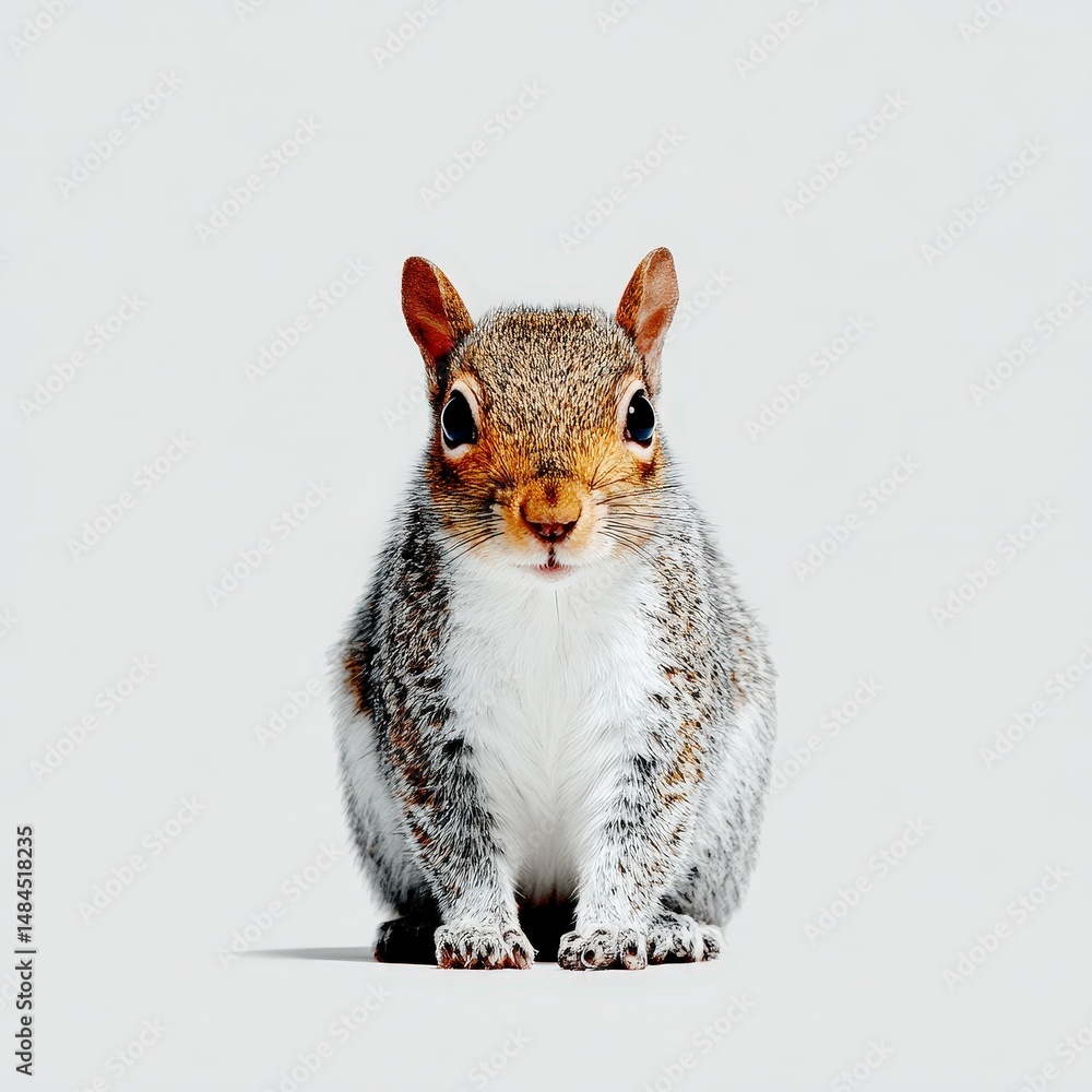 Fototapeta premium 3D squirrel sitting with hands folded politely
