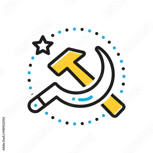 Multi color  icon for soviet