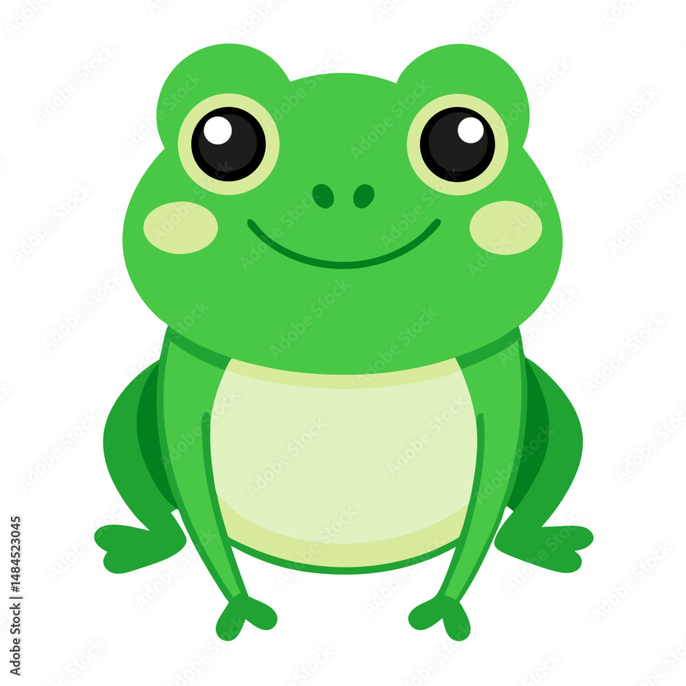 a cute cartoon frog with a simple, stylized design. a cute cartoon frog with a simple, stylized design.