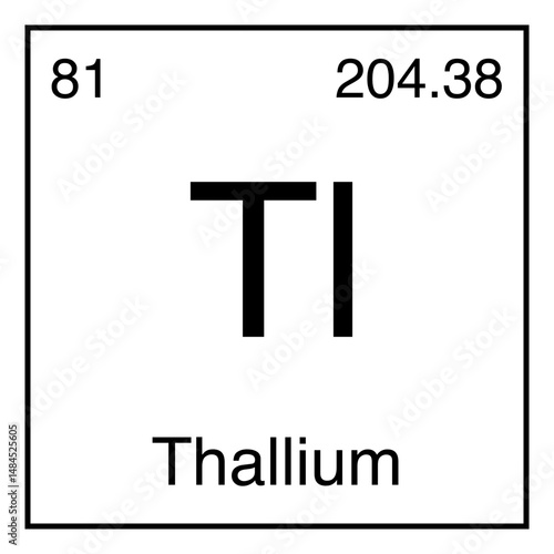 Thallium Tl Chemical Symbol Periodic Table
