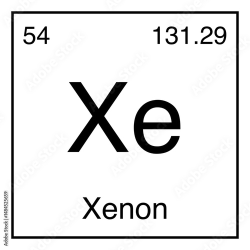 Xenon Xe Chemical Symbol Periodic Table