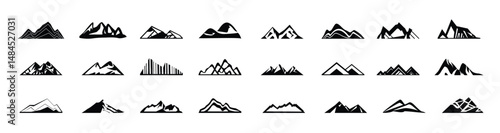 Set of Mountains Vector illustration
