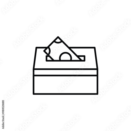 Vector icon of giving charity in Islam. Perfect for zakat, sedekah, donation, or Islamic finance illustrations.