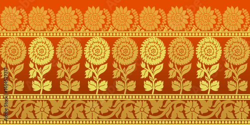 beautiful graphic saree design and this sari design is in Indian style which is for textile fashion industry and it can be used as wallpaper backdrop and website bg this style is originated in india 