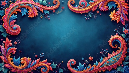 Intricate paisley pattern, flowing seamlessly across the frame , paisley fabric, paisley art