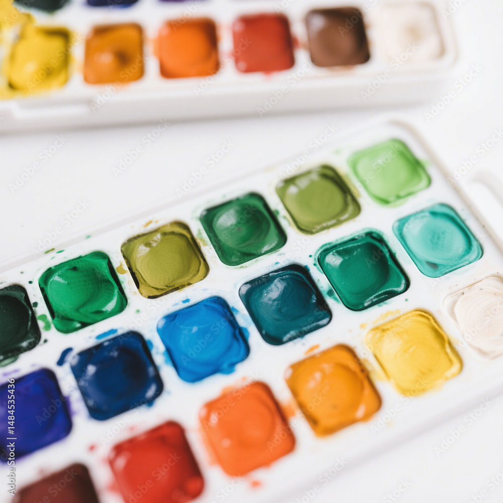 Watercolors on a white background Watercolors on a white background