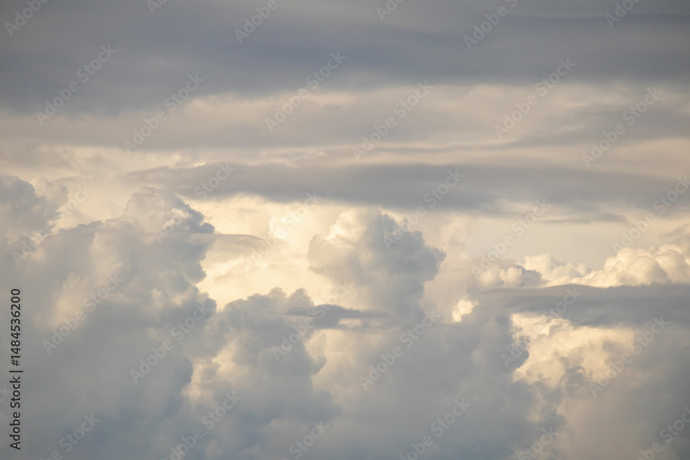 Fototapeta premium Large fluffy white cloud in the sky
