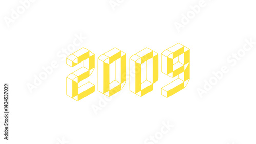 2009 Isometric Year Number Design