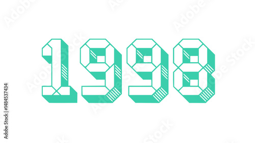 1998 Retro Digital Year Design