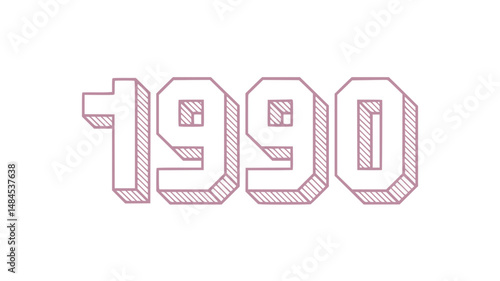 1990 Retro Vintage Year Design