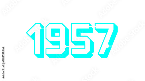 1957 Retro Digital Year Design