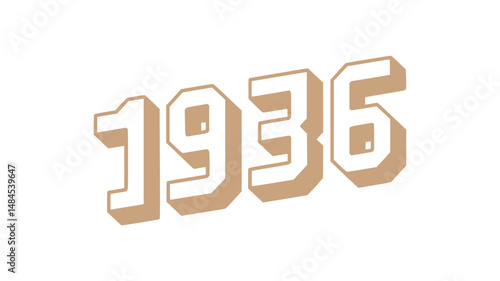 1936 Vintage Year Number Design