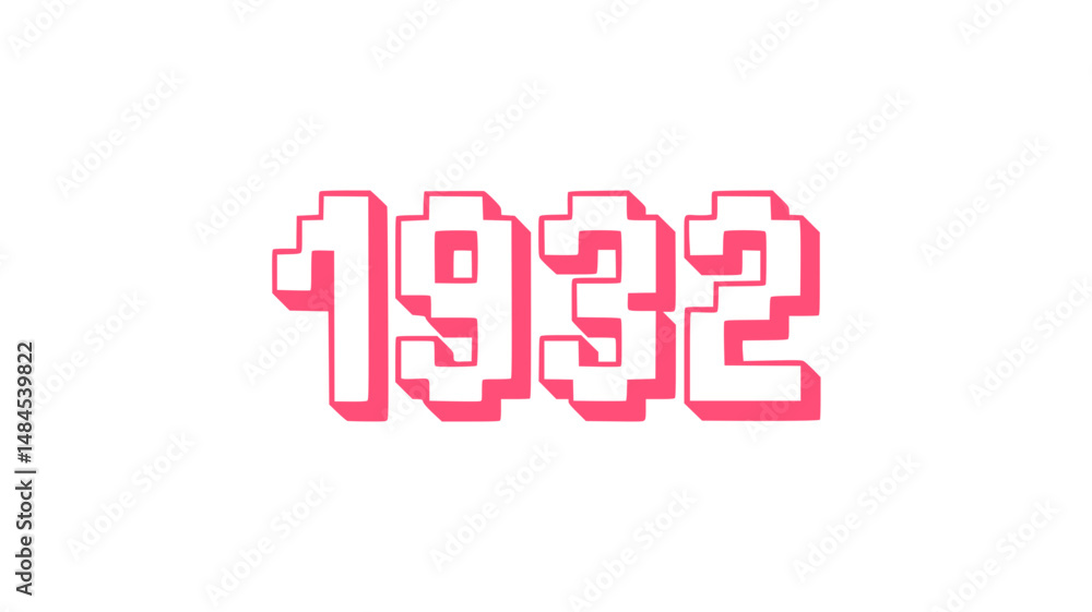 1932 Retro Pixel Art Design 1932 Retro Pixel Art Design