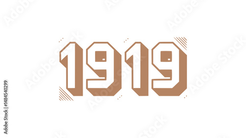 1919 Year Vintage Retro Design