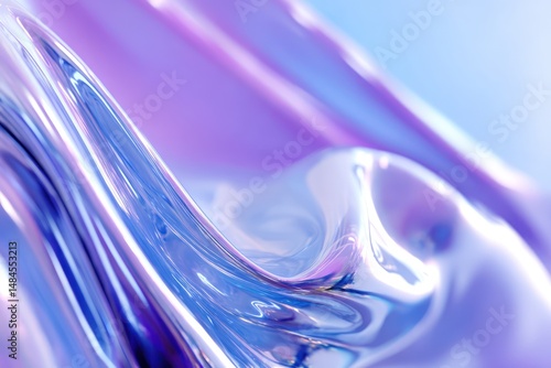 A smooth gradient from crystal clear to deep azure, gently merging for a calming effect.