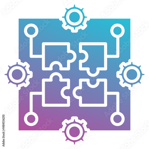 Strategic management icon element for design