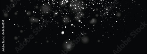 Falling white snowflakes background design